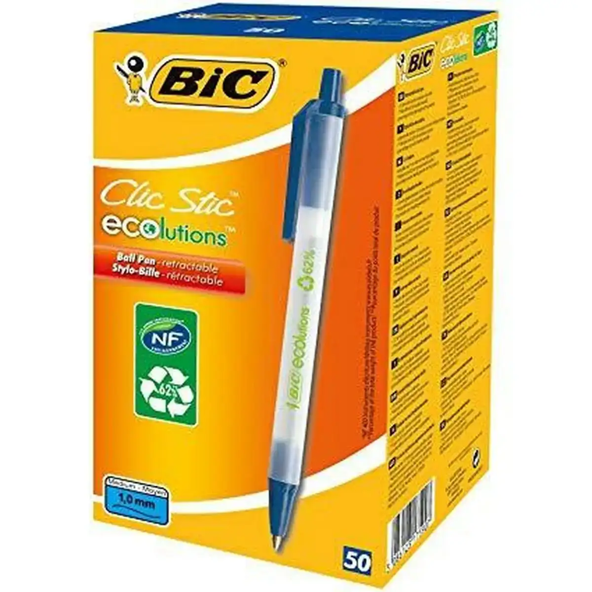 Crayon bic clic stic bleu 50 unites_9746. DIAYTAR COTE D'IVOIRE - Votre Passage vers le Raffinement. Plongez dans notre univers de produits exquis et choisissez des articles qui ajoutent une touche de sophistication à votre vie.