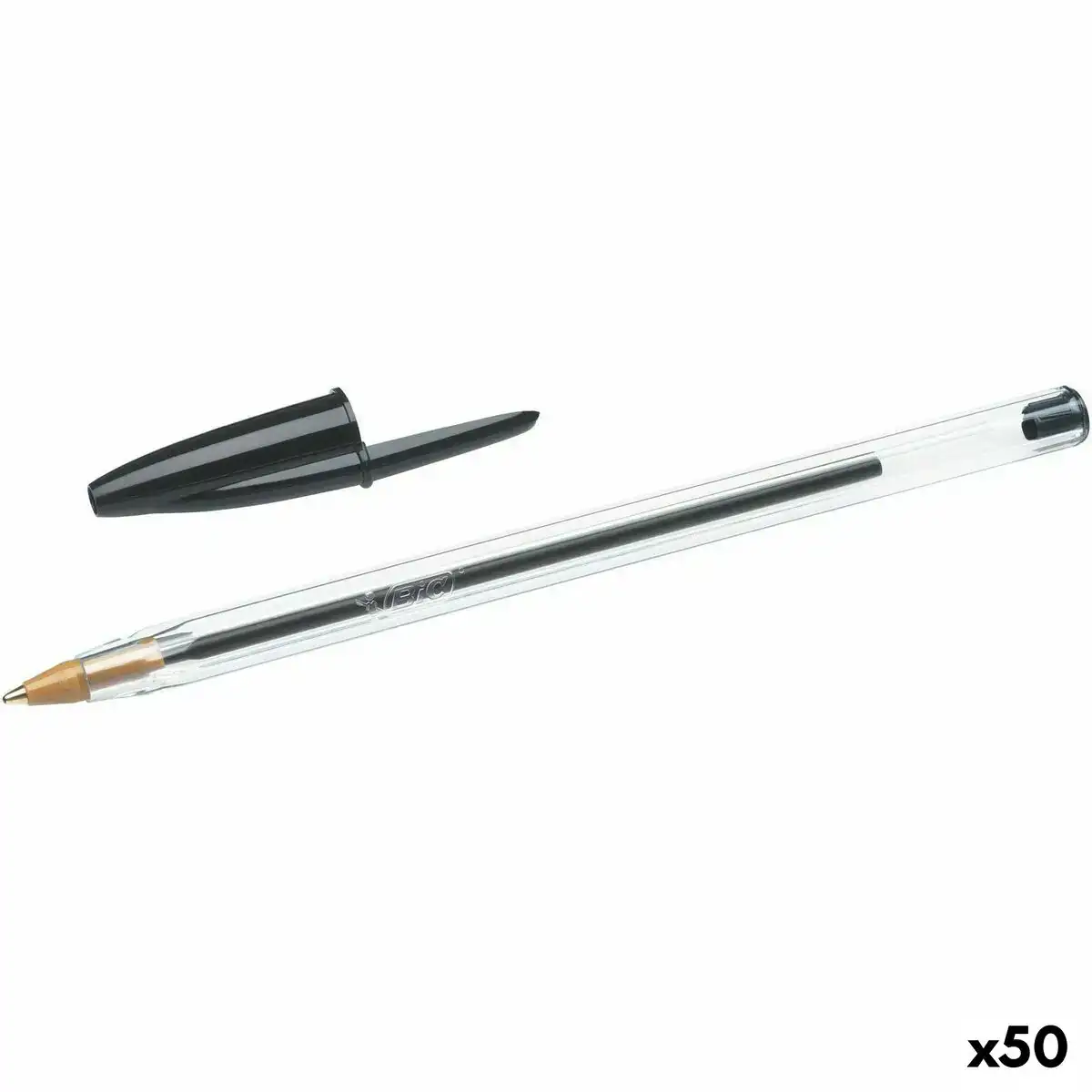 Crayon bic cristal original noir 50 unites_5179. DIAYTAR COTE D'IVOIRE - Où Choisir est un Voyage Cultuel. Explorez notre boutique en ligne et découvrez des produits qui célèbrent la richesse et la diversité culturelle du Côte d'Ivoire.