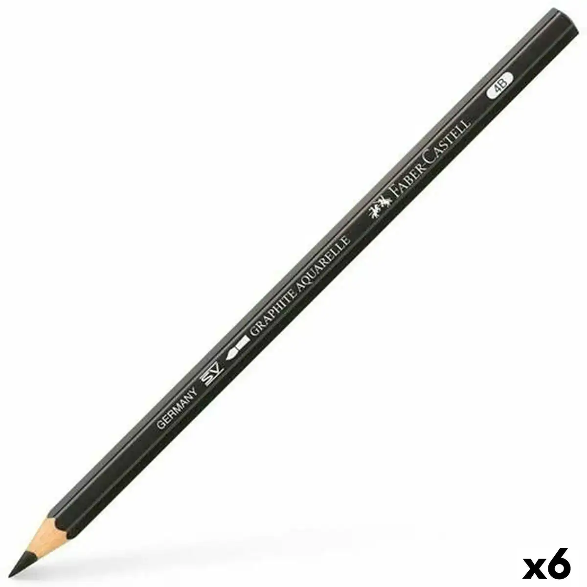 Crayon faber castell graphite aquarelle 4b 6 unites _7211. DIAYTAR COTE D'IVOIRE - L'Art de Choisir, l'Art de Vivre. Parcourez notre boutique en ligne et choisissez parmi des produits de qualité qui ajoutent de l'élégance à votre quotidien.