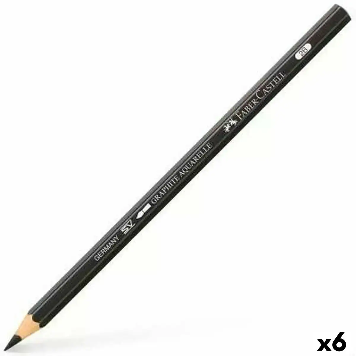 Crayon faber castell graphite aquarelle aquarelle 2b 6 unites _8593. DIAYTAR COTE D'IVOIRE - L'Art de Vivre avec Authenticité. Explorez notre gamme de produits artisanaux et découvrez des articles qui apportent une touche unique à votre vie.