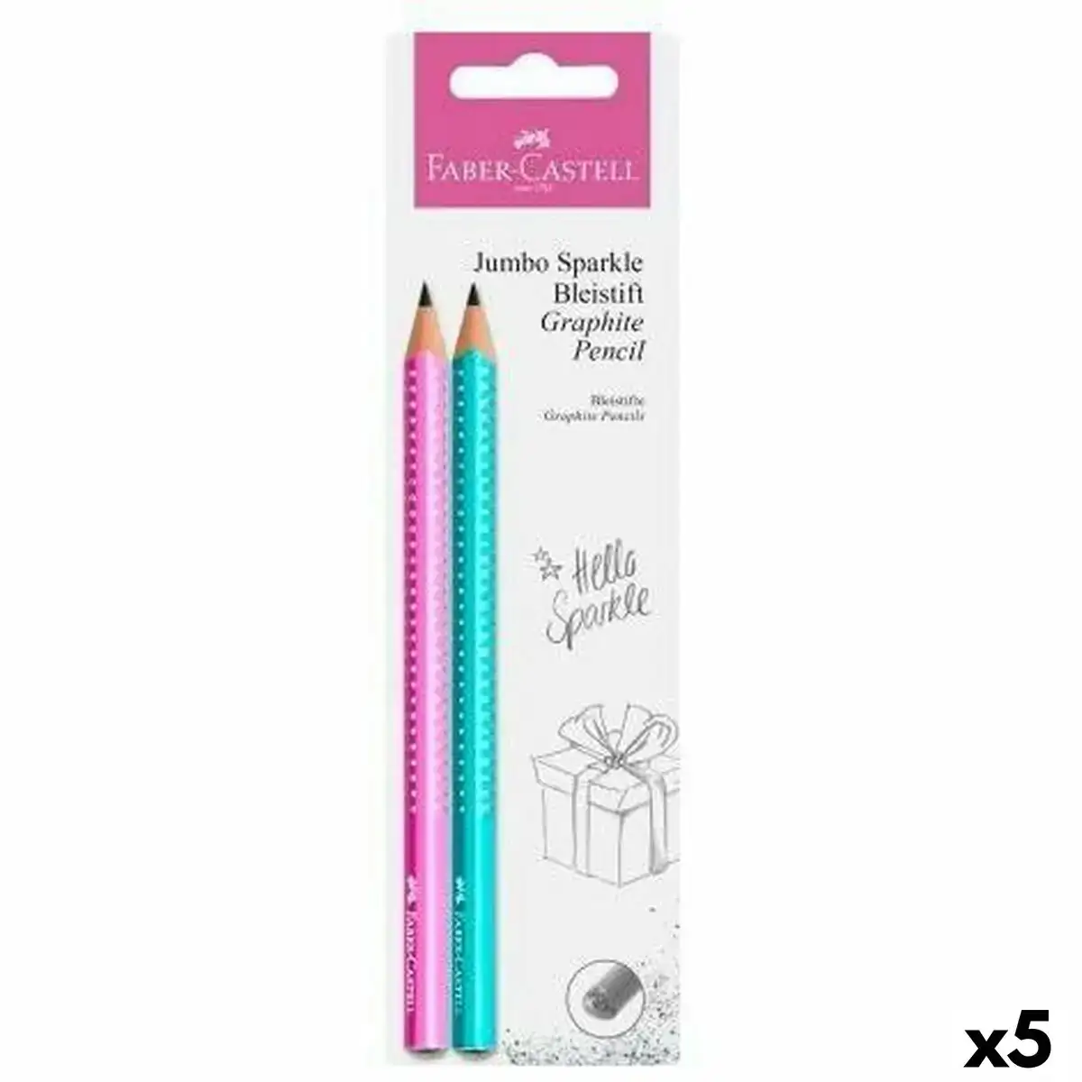 Crayon faber castell jumbo sparkle 5 unites _8069. DIAYTAR COTE D'IVOIRE - Où Choisir Devient un Acte de Découverte. Découvrez notre gamme et choisissez des produits qui éveillent votre curiosité et élargissent vos horizons.