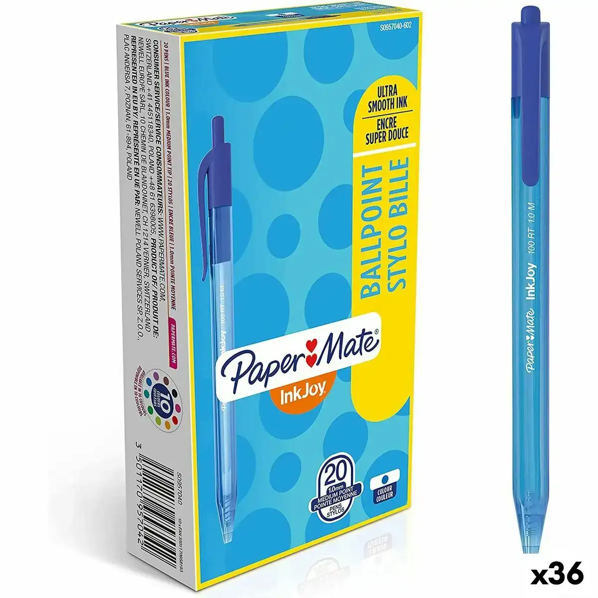 Crayon paper mate inkjoy 20 pieces bleu 1 mm 36 unites _4888. Entrez dans l'Univers de DIAYTAR COTE D'IVOIRE - Où Chaque Produit a son Histoire. Explorez notre catalogue et découvrez des trésors qui racontent la riche culture du Côte d'Ivoire.