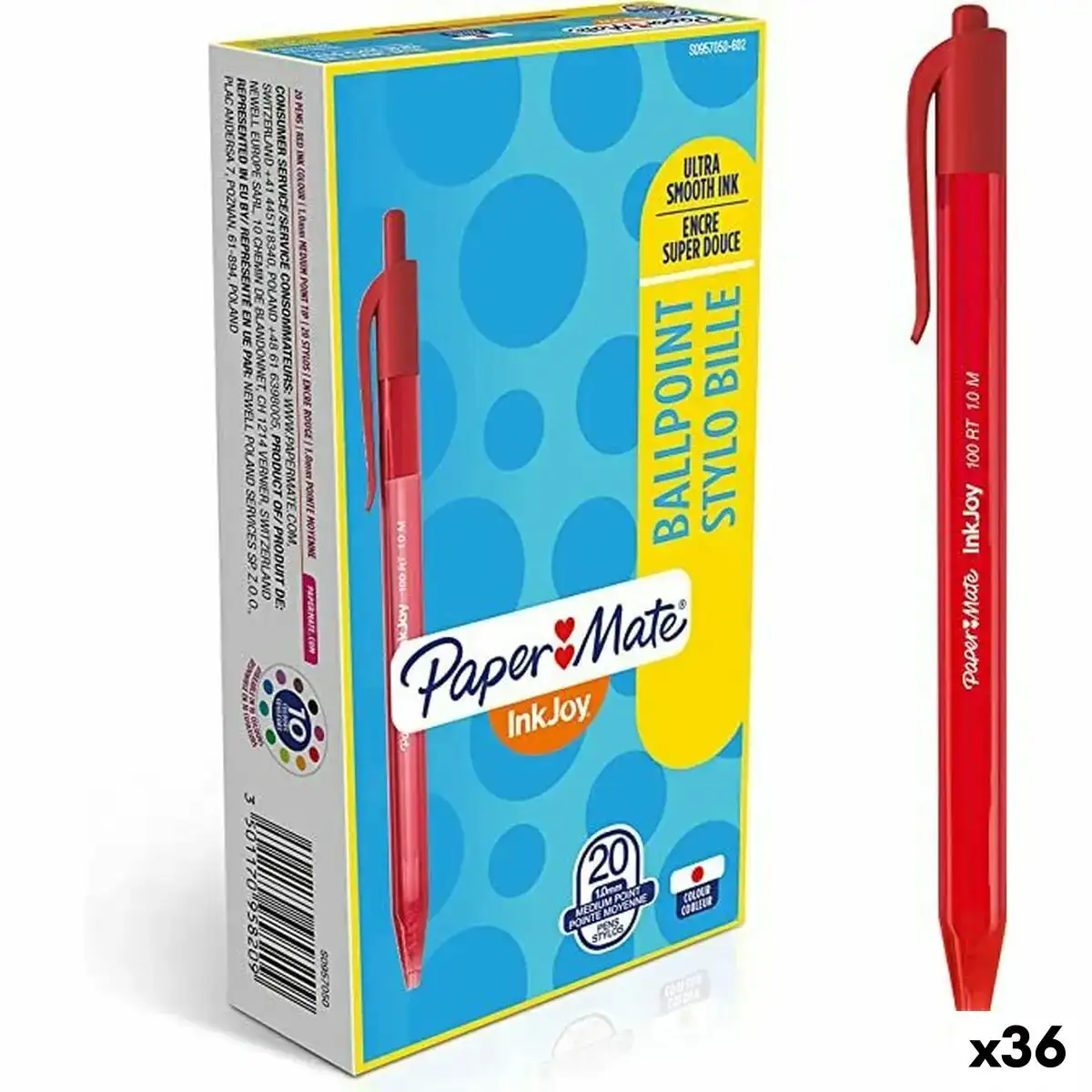 Crayon paper mate inkjoy 20 pieces rouge 1 mm 36 unites _1603. DIAYTAR COTE D'IVOIRE - Votre Plaisir Shopping à Portée de Clic. Explorez notre boutique en ligne et trouvez des produits qui ajoutent une touche de bonheur à votre vie quotidienne.