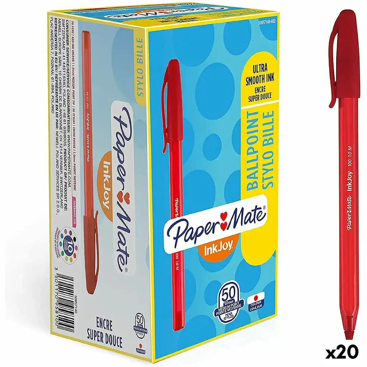 Crayon paper mate inkjoy 50 pieces rouge 1 mm 20 unites _1565. DIAYTAR COTE D'IVOIRE - L'Équilibre Parfait entre Tradition et Modernité. Explorez notre collection pour trouver des produits qui incarnent la culture et la contemporanéité du Côte d'Ivoire.