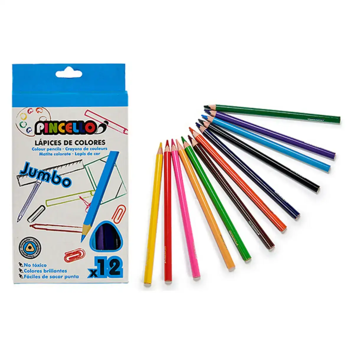 Crayons de couleur 953746 jumbo 12 pcs _5482. DIAYTAR COTE D'IVOIRE - Là où Chaque Produit Est une Trouvaille. Parcourez notre catalogue diversifié et découvrez des articles qui enrichiront votre quotidien, du pratique à l'insolite.