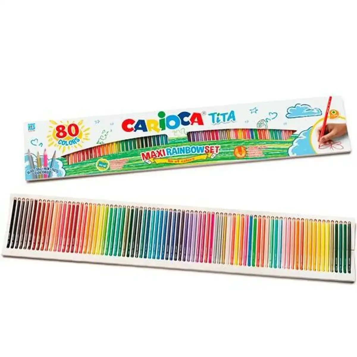 Crayons de couleur carioca tita multicouleur 80 pieces_1845. Entrez dans l'Univers de DIAYTAR COTE D'IVOIRE - Votre Destination de Shopping Complète. Découvrez des produits qui reflètent la diversité et la richesse culturelle du Côte d'Ivoire, le tout à portée de clic.