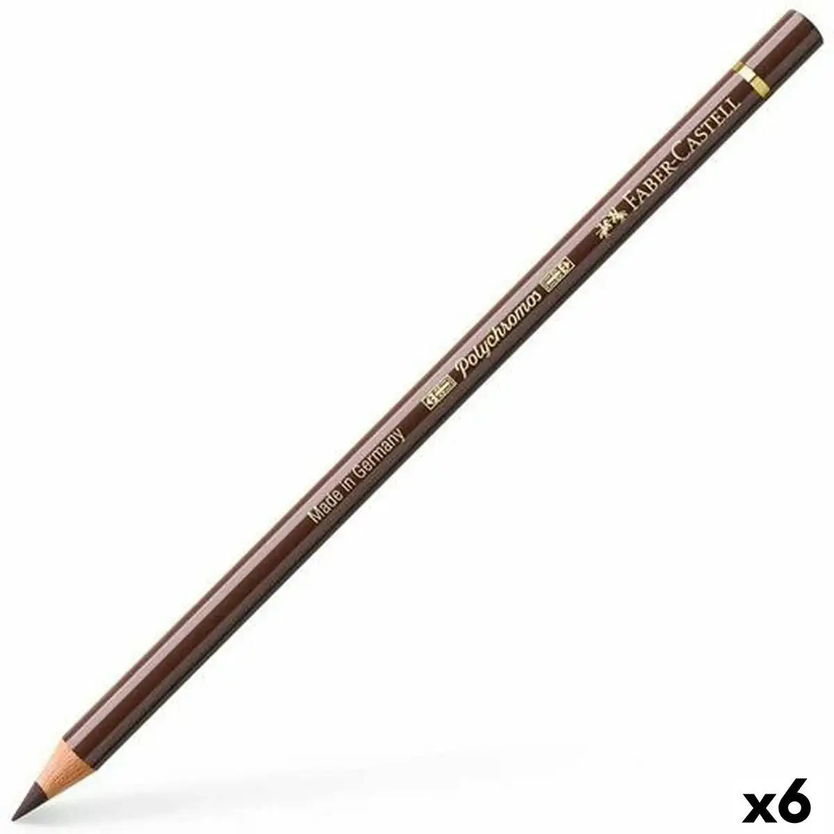Crayons de couleur faber castell polychromos brun fonce 6 unites _8130. DIAYTAR COTE D'IVOIRE - Où Choisir Devient un Acte de Découverte. Découvrez notre gamme et choisissez des produits qui éveillent votre curiosité et élargissent vos horizons.
