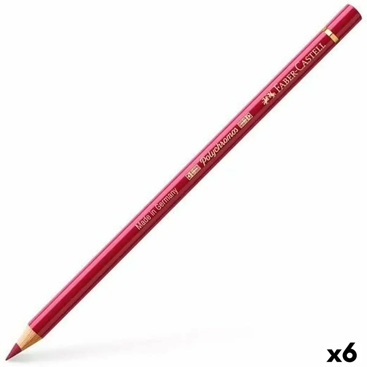 Crayons de couleur faber castell polychromos rouge intense 6 unites _2225. DIAYTAR COTE D'IVOIRE - L'Art de Vivre le Shopping Authentique. Découvrez notre boutique en ligne et trouvez des produits qui célèbrent la culture et l'héritage du Côte d'Ivoire.
