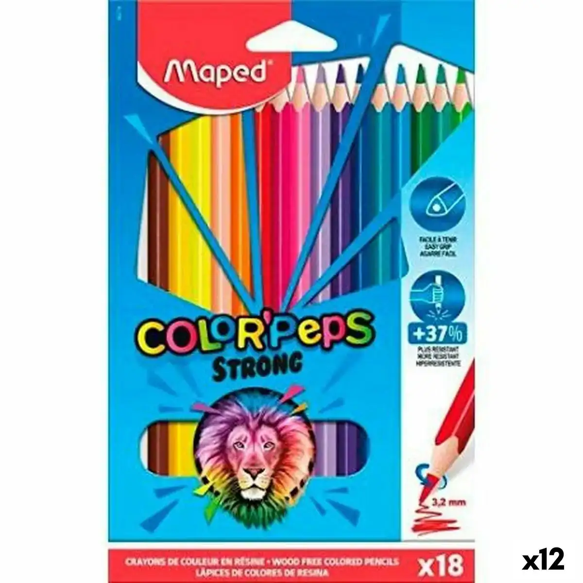 Crayons de couleur maped color peps strong multicouleur 18 pieces 12 unites _9215. Bienvenue chez DIAYTAR COTE D'IVOIRE - Où le Shopping Devient un Plaisir. Découvrez notre boutique en ligne et trouvez des trésors qui égaieront chaque jour de votre vie.