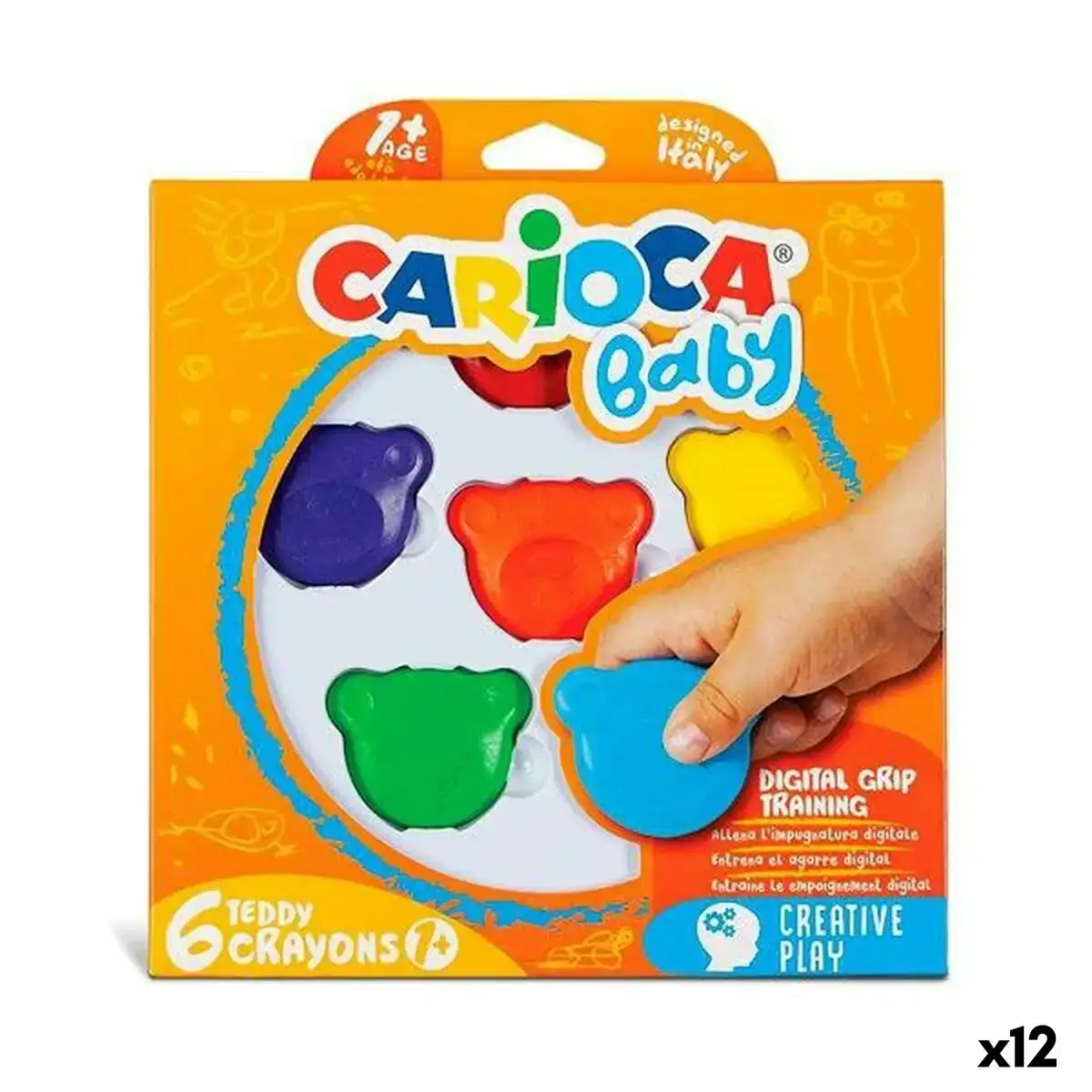 Crayons gras de couleur carioca teddy multicouleur 6 pieces 12 unites_9395. DIAYTAR COTE D'IVOIRE - Où Choisir est une Célébration de l'Artisanat. Explorez notre boutique en ligne et choisissez des articles qui incarnent l'art et le savoir-faire du Côte d'Ivoire.