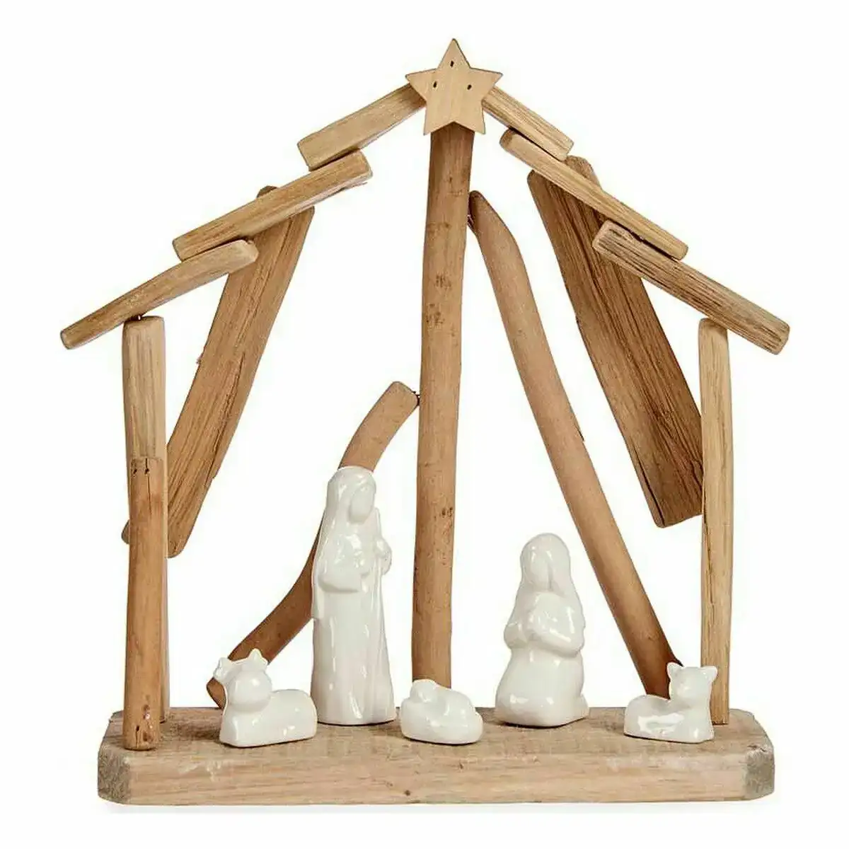 Creche de noel ceramique marron blanc 2 unites 25 x 28 x 10 cm naturel bois 2 unites _5314. DIAYTAR COTE D'IVOIRE - Où Chaque Sélection Vous Parle. Parcourez nos catégories et découvrez des produits qui reflètent vos passions et vos besoins, pour un shopping personnel et inspirant.