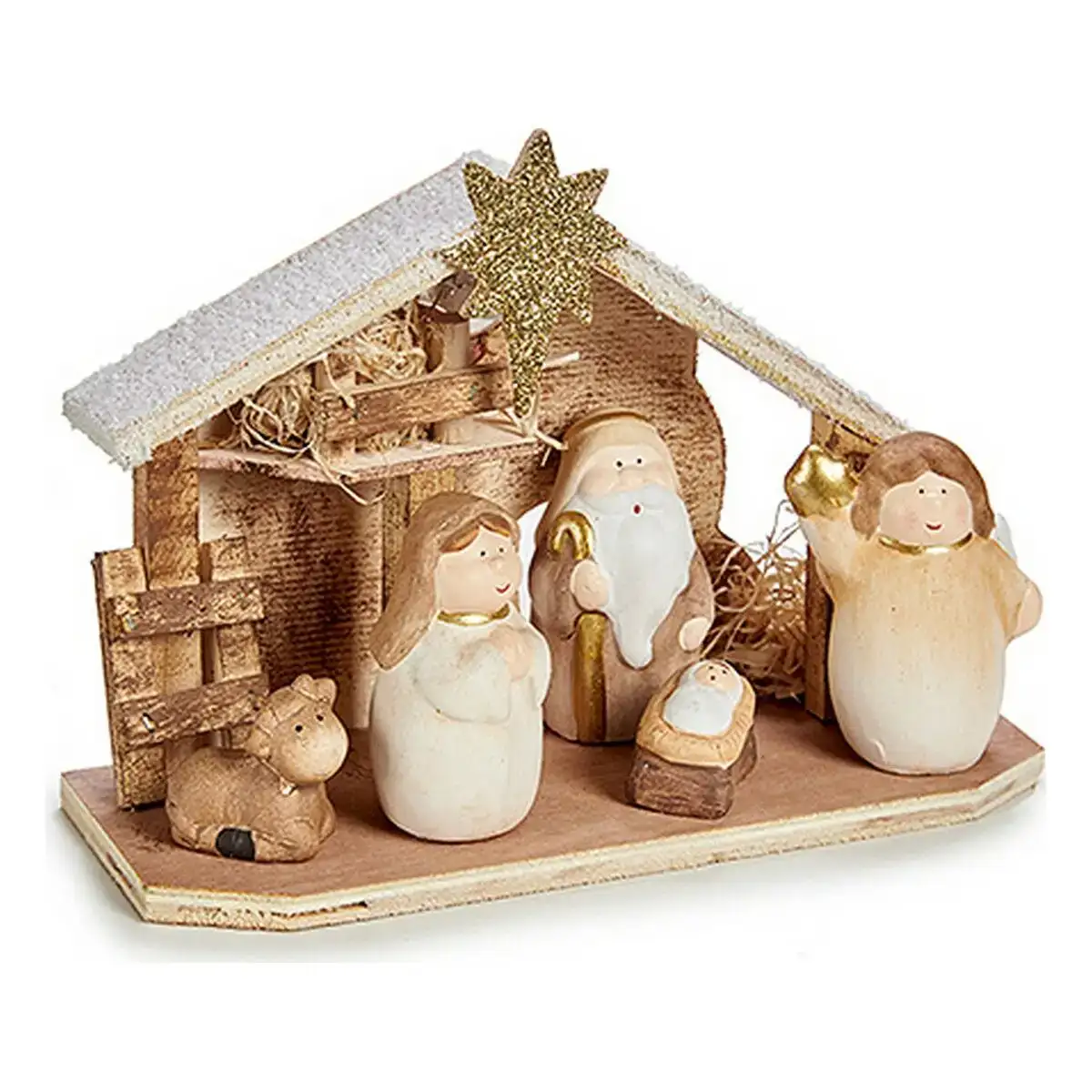 Creche de noel dore lumiere led 8 5 x 16 x 22 5 cm ceramique gris violet bois marron blanc_9293. DIAYTAR COTE D'IVOIRE - Votre Source de Découvertes Shopping. Naviguez à travers nos catégories et découvrez des articles qui vous surprendront et vous séduiront.