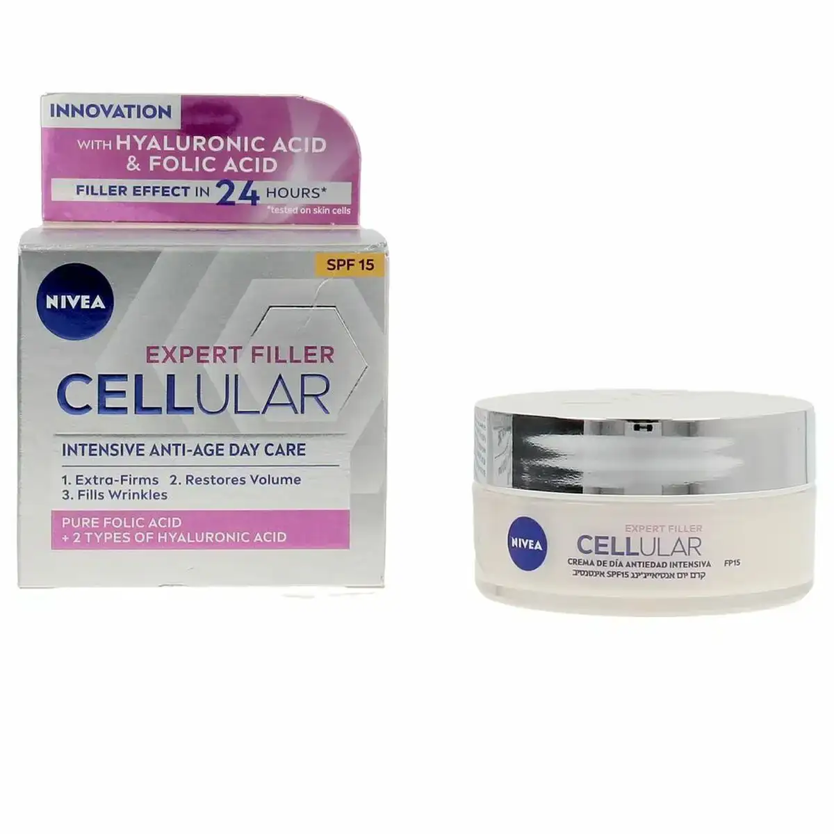 Creme de jour nivea cellular filler 50 ml spf 15_2043. DIAYTAR COTE D'IVOIRE - L'Art du Shopping Sublime. Naviguez à travers notre catalogue et choisissez parmi des produits qui ajoutent une touche raffinée à votre vie quotidienne.