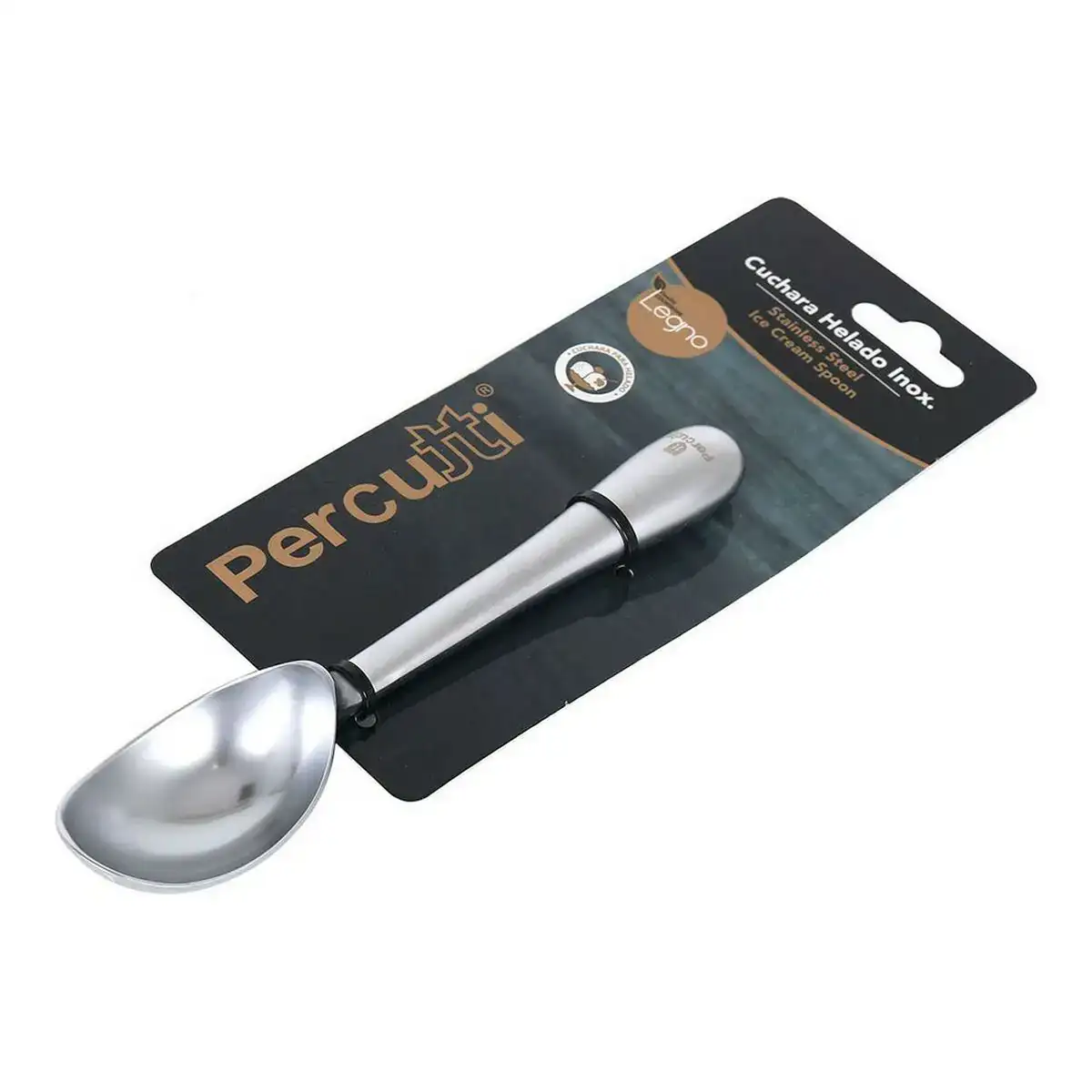 Cuillere a glace percutti legno argente acier inoxydable 24 x 8 x 4 cm _1938. DIAYTAR COTE D'IVOIRE - Où Choisir Devient une Expérience Personnalisée. Explorez notre boutique en ligne pour découvrir des produits qui s'adaptent à votre style et à votre essence.