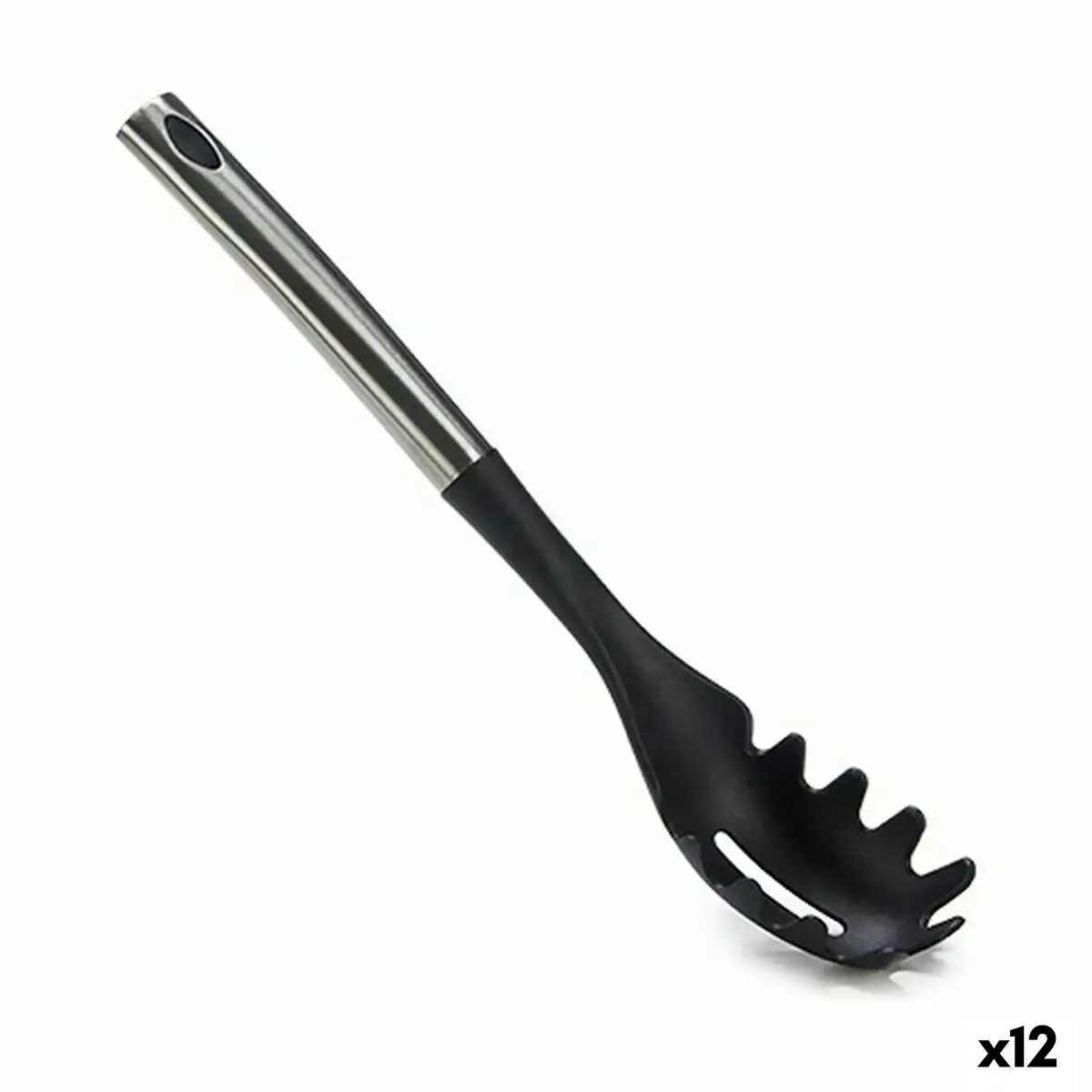 Cuillere de service pour les pates nylon acier noir argente 6 x 3 x 34 cm 12 unites _5627. DIAYTAR COTE D'IVOIRE - Où Choisir est une Célébration de l'Artisanat Local. Découvrez notre boutique en ligne et choisissez des produits qui incarnent la passion des artisans sénégalais.