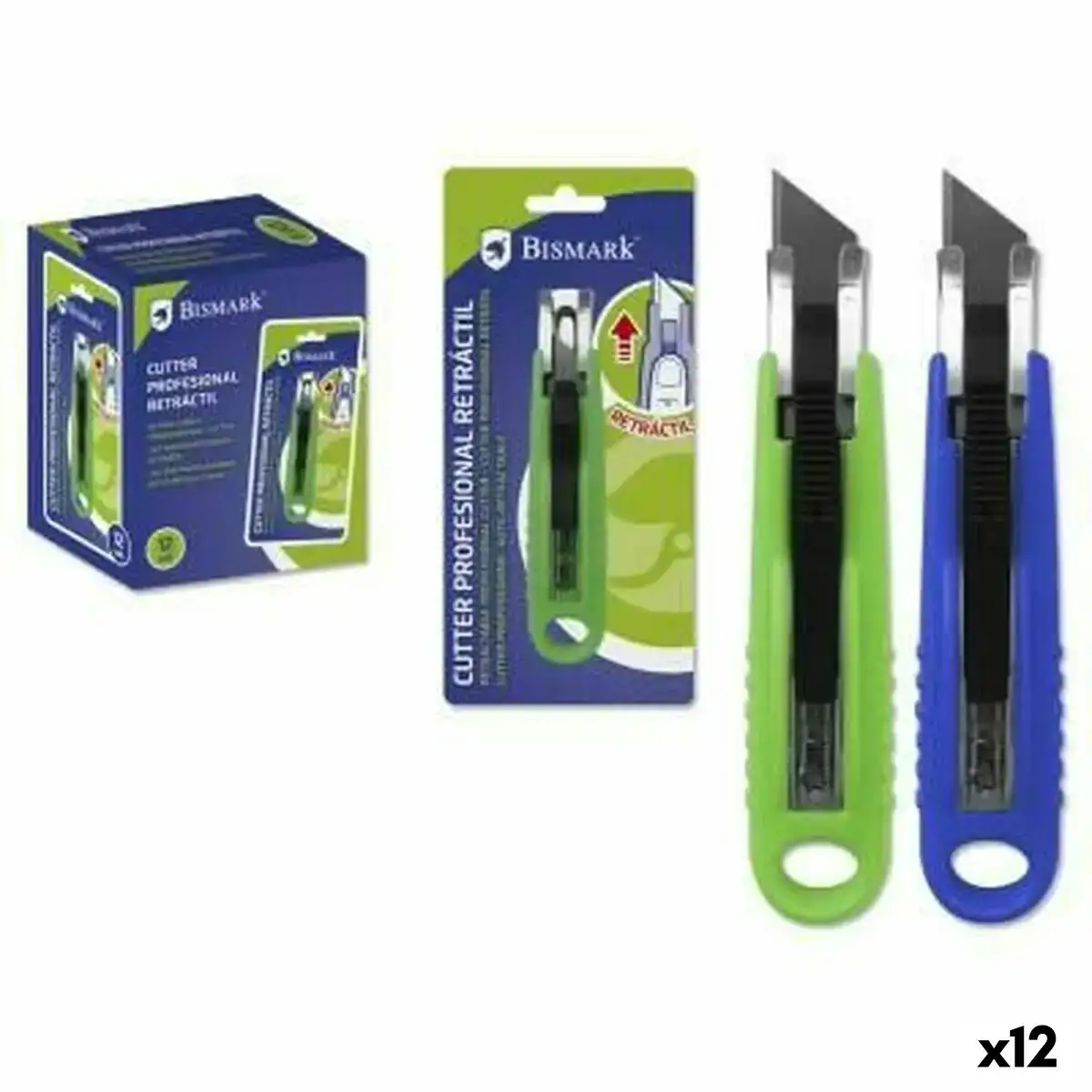 Cutter bismark retractile_9247. DIAYTAR COTE D'IVOIRE - Votre Escale Shopping incontournable. Explorez notre boutique en ligne et dénichez des trésors qui reflètent la richesse culturelle et la modernité du Côte d'Ivoire.