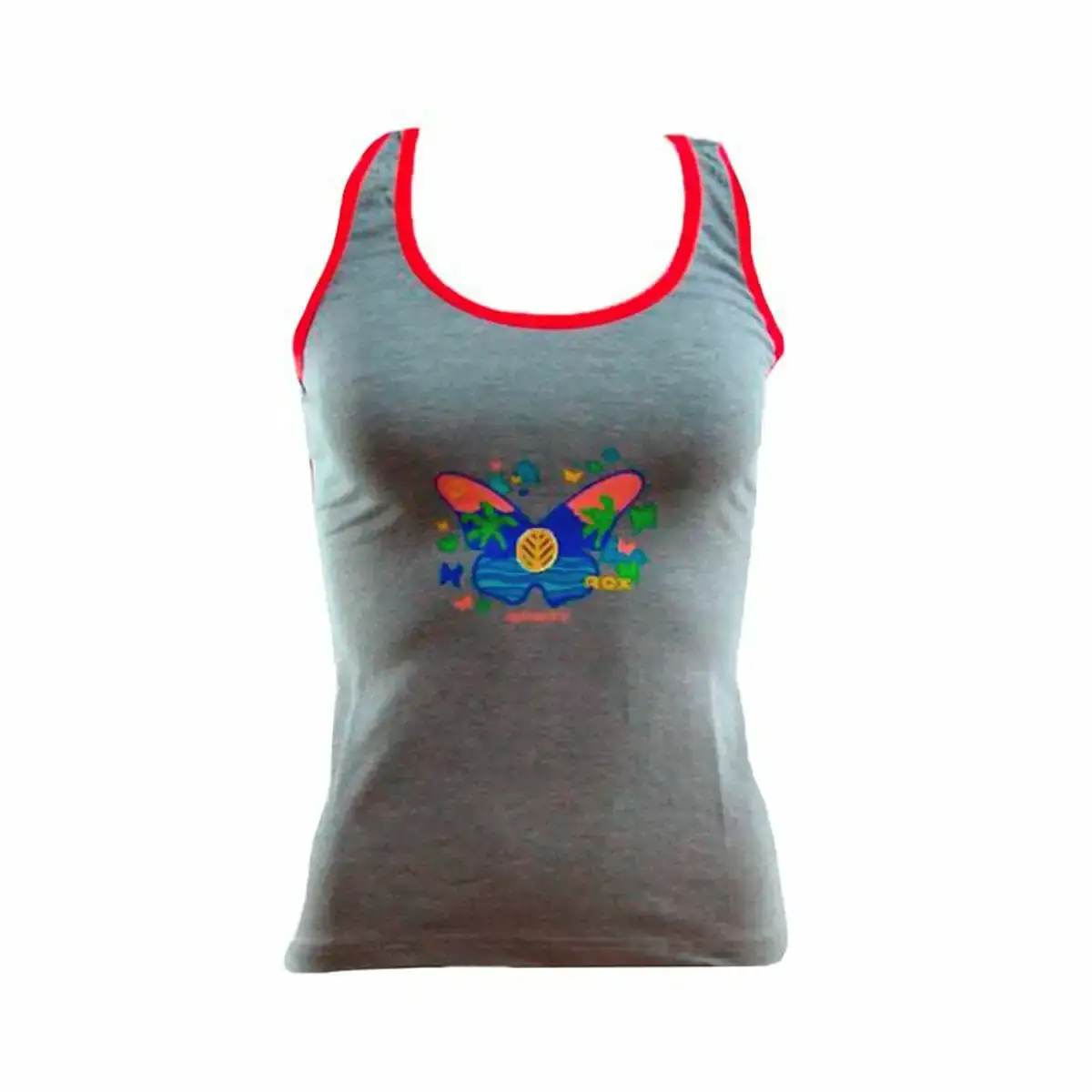Debardeur femme rox butterfly gris fonce_6139. Bienvenue sur DIAYTAR COTE D'IVOIRE - Où Chaque Détail compte. Plongez dans notre univers et choisissez des produits qui ajoutent de l'éclat et de la joie à votre quotidien.