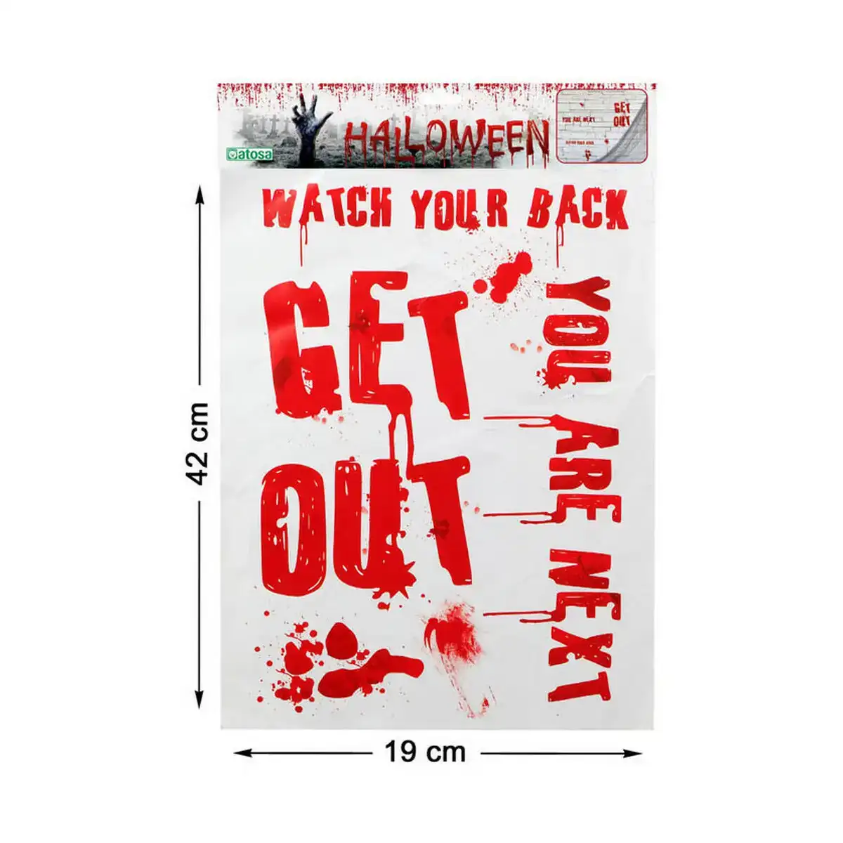 Decoration d halloween rouge 42 x 19 cm_3999. DIAYTAR COTE D'IVOIRE - Votre Plateforme Shopping Engagée. Explorez notre catalogue et choisissez des produits qui reflètent notre dévouement envers la qualité et la satisfaction du client.