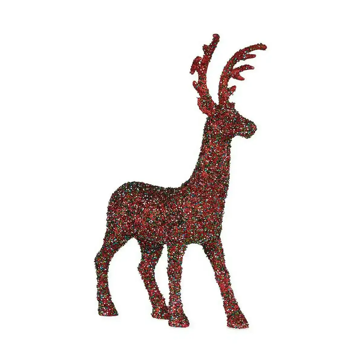 Decoration grand renne 23 x 74 7 x 45 cm bleu fuchsia plastique_8098. DIAYTAR COTE D'IVOIRE - L'Art de Choisir, l'Art de S'émerveiller. Explorez notre gamme de produits et laissez-vous émerveiller par des créations authentiques et des designs modernes.