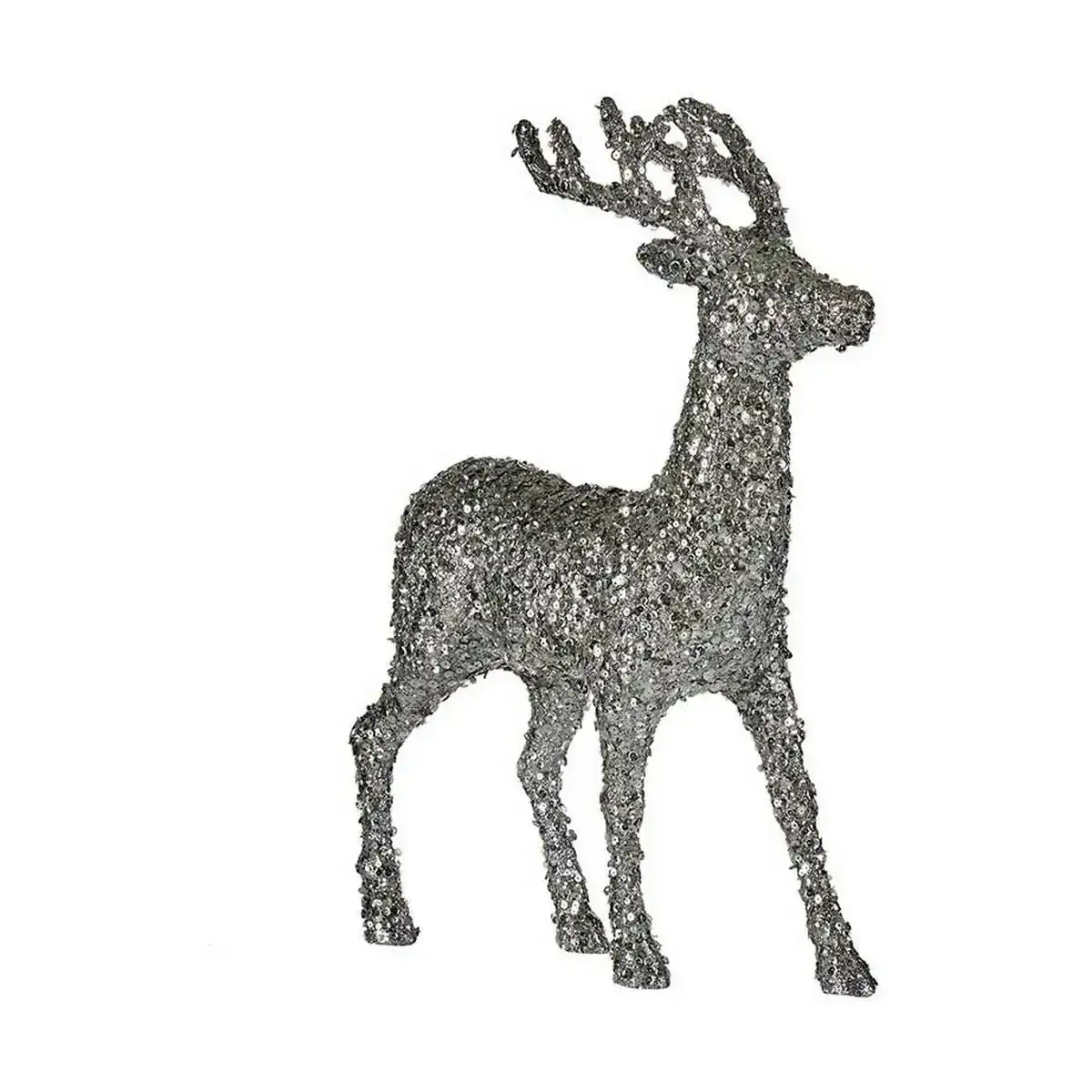Decoration moyen renne 15 x 45 x 30 cm argente blanc plastique_9707. DIAYTAR COTE D'IVOIRE - Votre Destination Shopping Incontournable. Parcourez nos rayons virtuels et trouvez des articles qui répondent à tous vos besoins, du quotidien à l'exceptionnel.