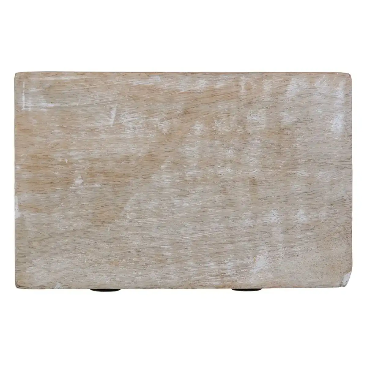 Decoration murale 20 x 13 x 29 cm blanc bois de manguier colonne_6870. DIAYTAR COTE D'IVOIRE - Où Choisir est un Acte d'Amour pour le Côte d'Ivoire. Explorez notre boutique en ligne et choisissez des articles qui célèbrent la culture et l'artisanat du pays.