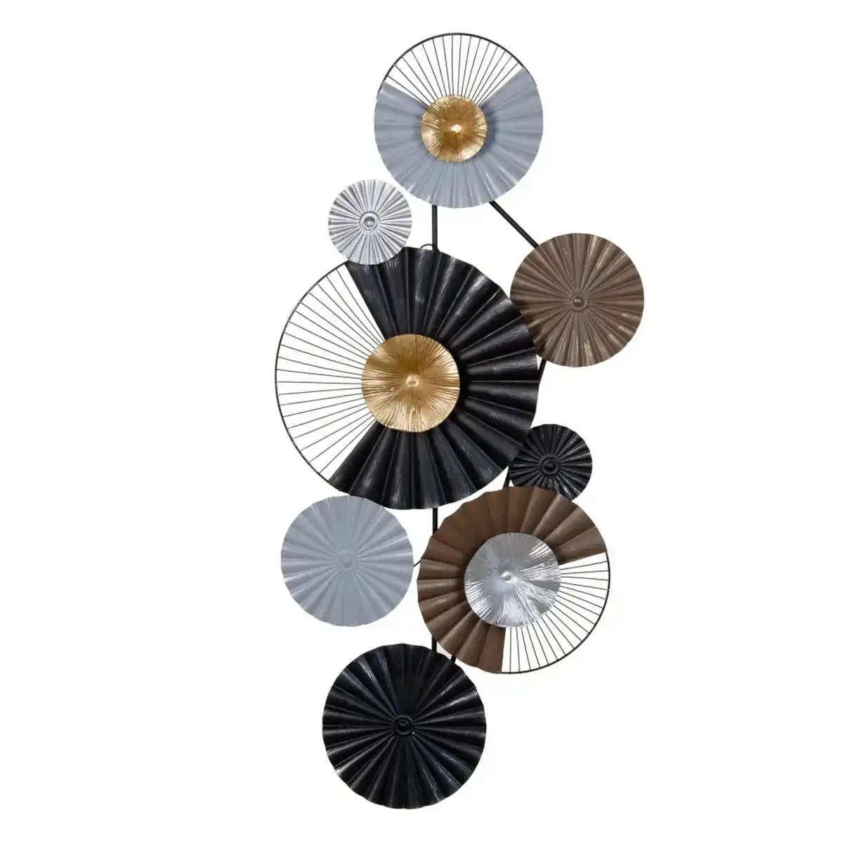 Decoration murale 52 x 6 x 101 5 cm noir dore metal_6836. DIAYTAR COTE D'IVOIRE - Où le Shopping Devient une Aventure Culturelle. Plongez dans notre univers de produits qui célèbrent l'héritage et l'artisanat du Côte d'Ivoire.