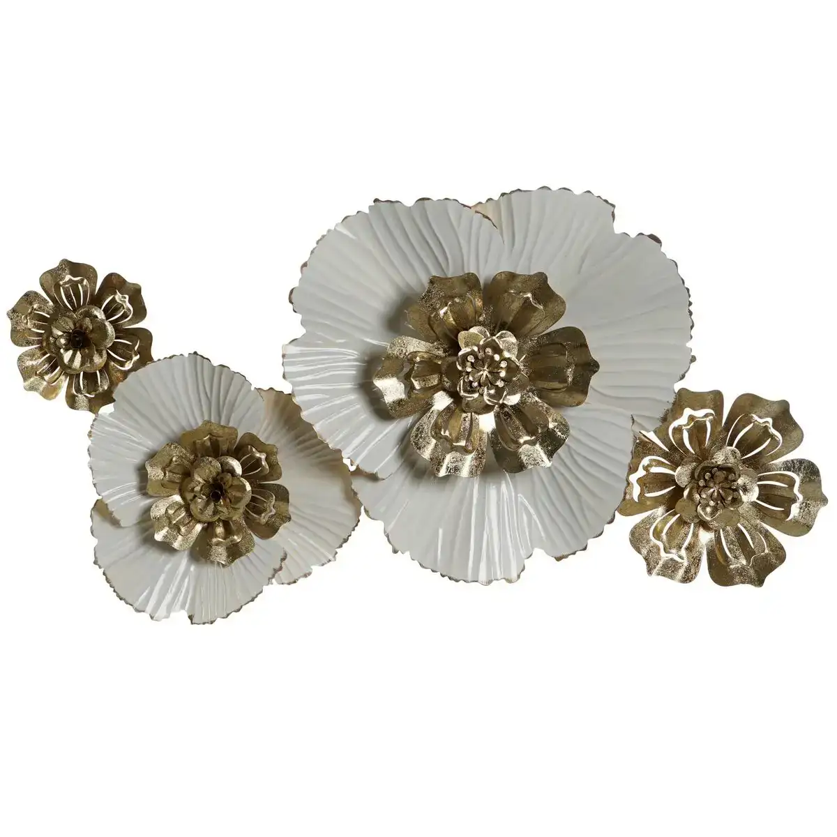 Decoration murale dkd home decor 93 x 8 3 x 54 cm dore blanc fleurs_7197. DIAYTAR COTE D'IVOIRE - Là où la Qualité se Marque d'une Touche Côte d'Ivoireaise. Naviguez à travers notre boutique en ligne et choisissez des produits qui allient excellence et tradition.