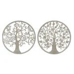 Decoration murale dkd home decor arbre dore blanc indien 60 x 1 x 60 cm 2 unites _1303. DIAYTAR COTE D'IVOIRE - Là où Chaque Achat a du Sens. Explorez notre gamme et choisissez des produits qui racontent une histoire, du traditionnel au contemporain.