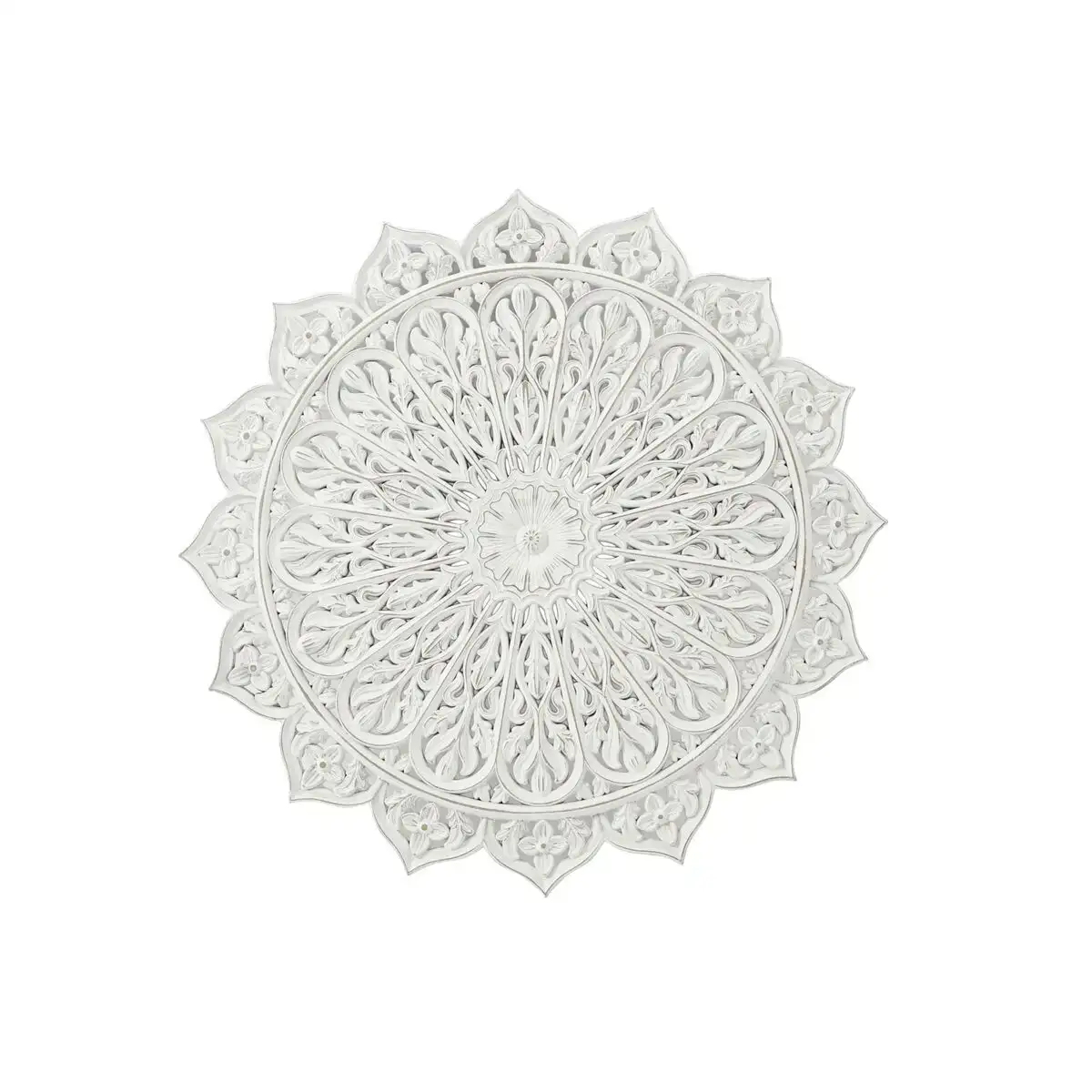 Decoration murale dkd home decor blanc mandala bois mdf 76 5 x 2 x 76 5 cm _3945. DIAYTAR COTE D'IVOIRE - Là où Chaque Achat a du Sens. Explorez notre gamme et choisissez des produits qui racontent une histoire, votre histoire.