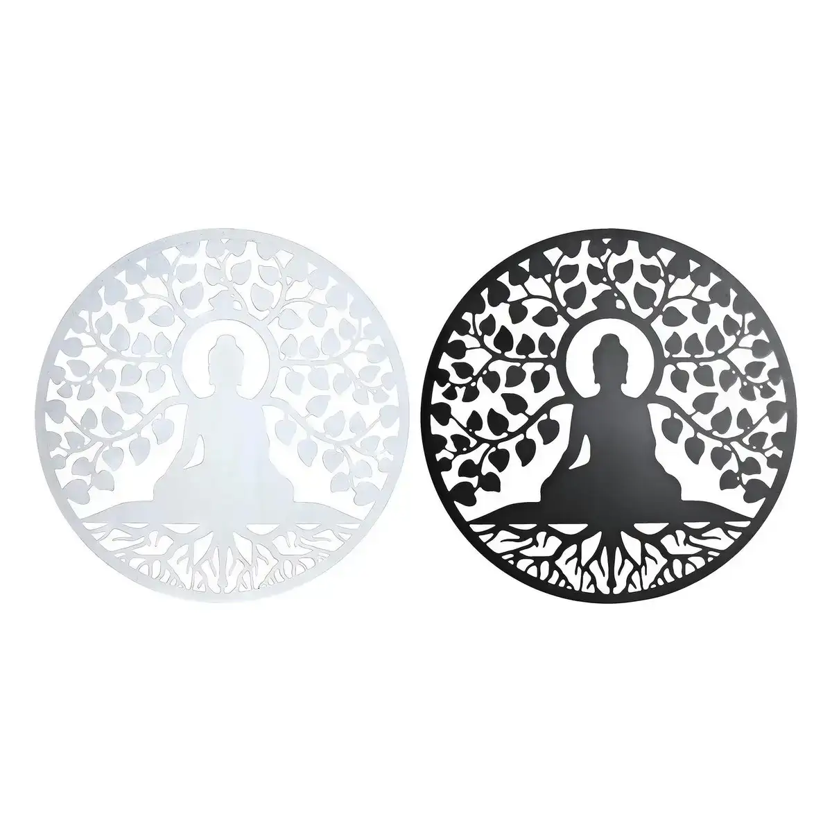Decoration murale dkd home decor blanc noir buda oriental 100 x 1 x 100 cm 2 unites _9106. Bienvenue chez DIAYTAR COTE D'IVOIRE - Où Choisir est un Voyage. Plongez dans notre plateforme en ligne pour trouver des produits qui ajoutent de la couleur et de la texture à votre quotidien.