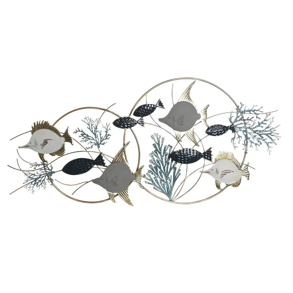 Decoration murale dkd home decor bleu dore metal blanc poissons 134 x 5 x 61 cm _5000. DIAYTAR COTE D'IVOIRE - Votre Source de Trésors Culturels. Naviguez à travers notre catalogue et trouvez des articles qui mettent en avant la richesse de la culture sénégalaise.