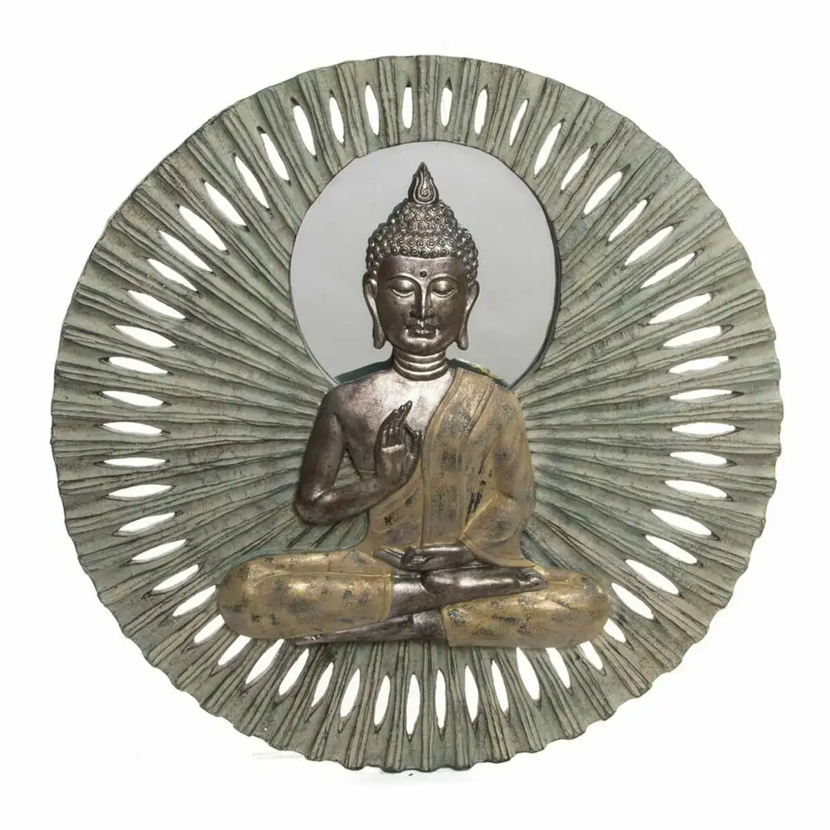 Decoration murale dkd home decor miroir beige buda resine cuivre clair 59 x 5 x 59 cm _2289. DIAYTAR COTE D'IVOIRE - Votre Destination pour un Shopping Éclairé. Parcourez notre boutique en ligne pour découvrir des produits de qualité qui embelliront votre quotidien.