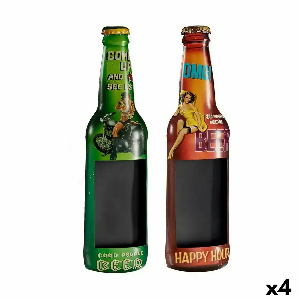 Decoration suspendue bouteille de biere ardoise 17 x 4 x 61 cm 4 unites _3891. DIAYTAR COTE D'IVOIRE - Où Choisir est une Célébration de l'Artisanat Local. Découvrez notre boutique en ligne et choisissez des produits qui incarnent la passion des artisans sénégalais.