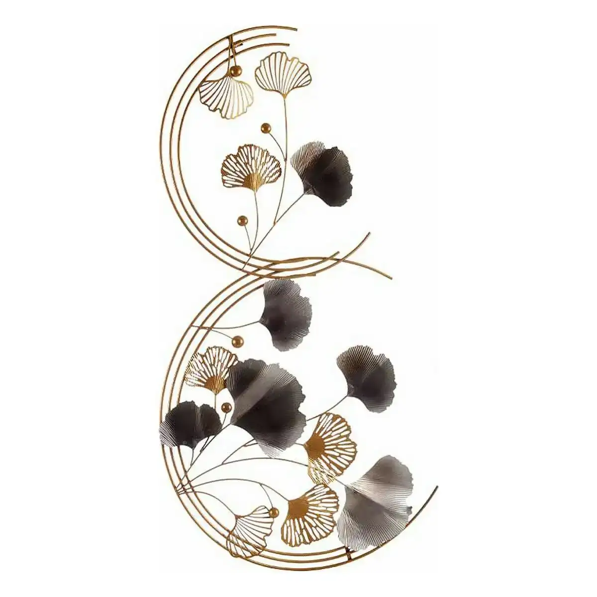 Decoration suspendue fleurs murale bleu dore metal cuivre 80 x 151 x 5 5 cm _8216. DIAYTAR COTE D'IVOIRE - Là où Choisir est un Acte d'Amour pour le Côte d'Ivoire. Explorez notre gamme et choisissez des produits qui célèbrent la culture et l'artisanat du pays.