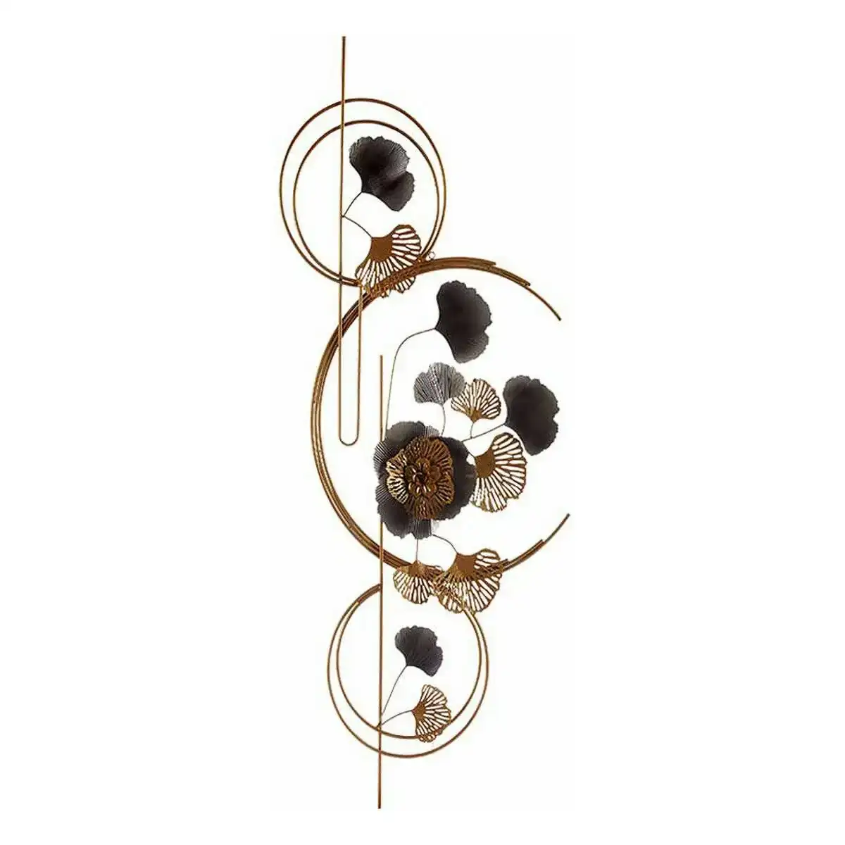 Decoration suspendue fleurs murale dore metal cuivre 60 x 150 x 7 5 cm _2729. Bienvenue chez DIAYTAR COTE D'IVOIRE - Où Chaque Objet a sa Propre Histoire. Découvrez notre sélection soigneusement choisie et choisissez des produits qui racontent le patrimoine sénégalais.