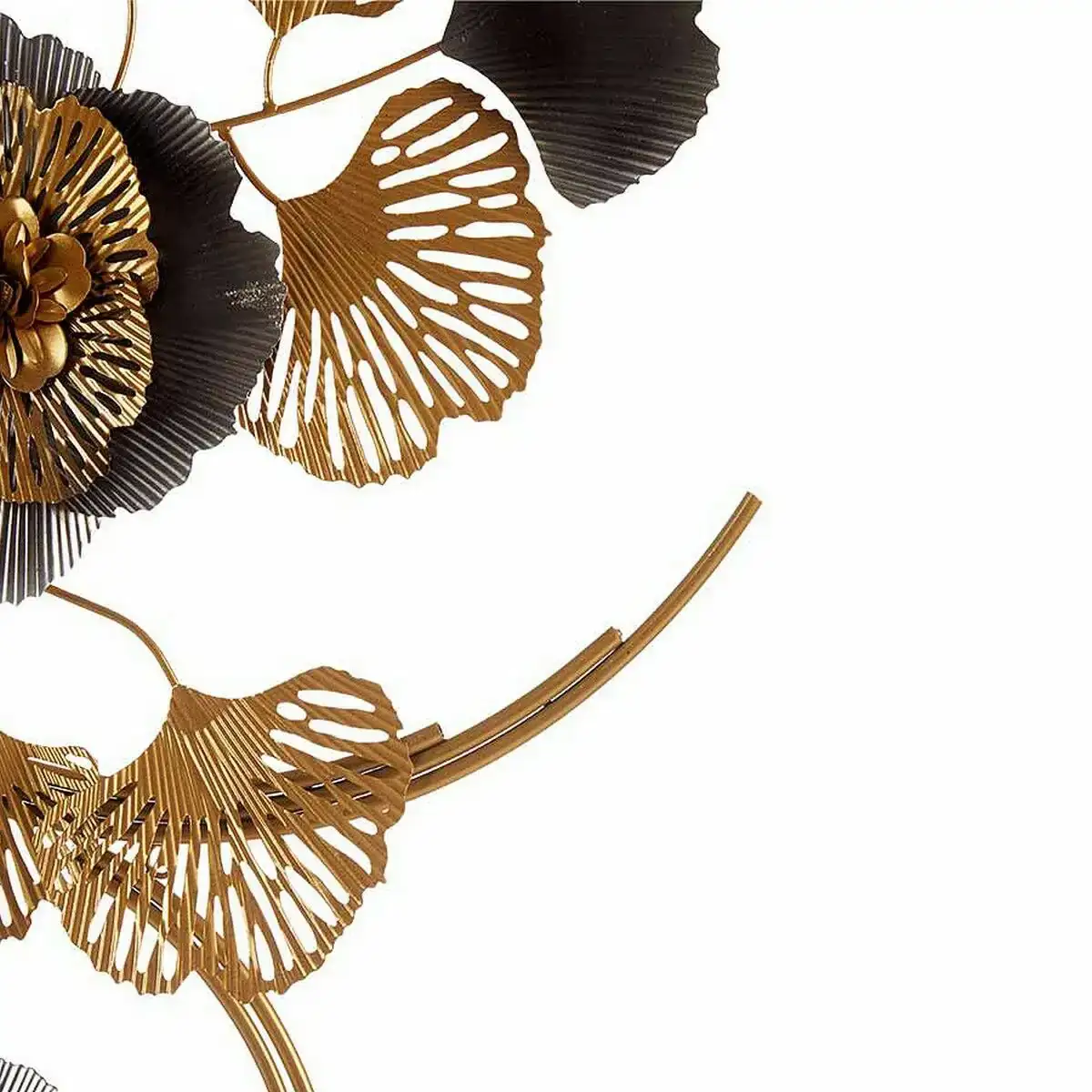 Decoration suspendue fleurs murale dore metal cuivre 60 x 150 x 7 5 cm _6496. DIAYTAR COTE D'IVOIRE - Votre Source de Trésors Culturels. Naviguez à travers notre catalogue et trouvez des articles qui mettent en avant la richesse de la culture sénégalaise.