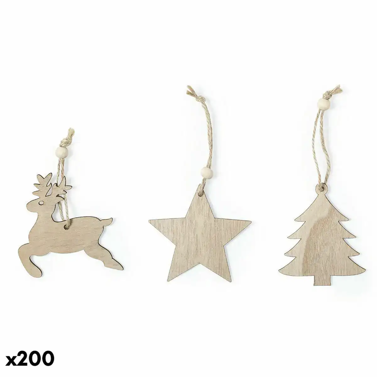 Decorations de noel 146903 bois jute 200 unites _3098. DIAYTAR COTE D'IVOIRE - L'Art de Vivre le Shopping Inspiré. Parcourez notre catalogue et choisissez des produits qui reflètent votre passion pour la beauté et l'authenticité.