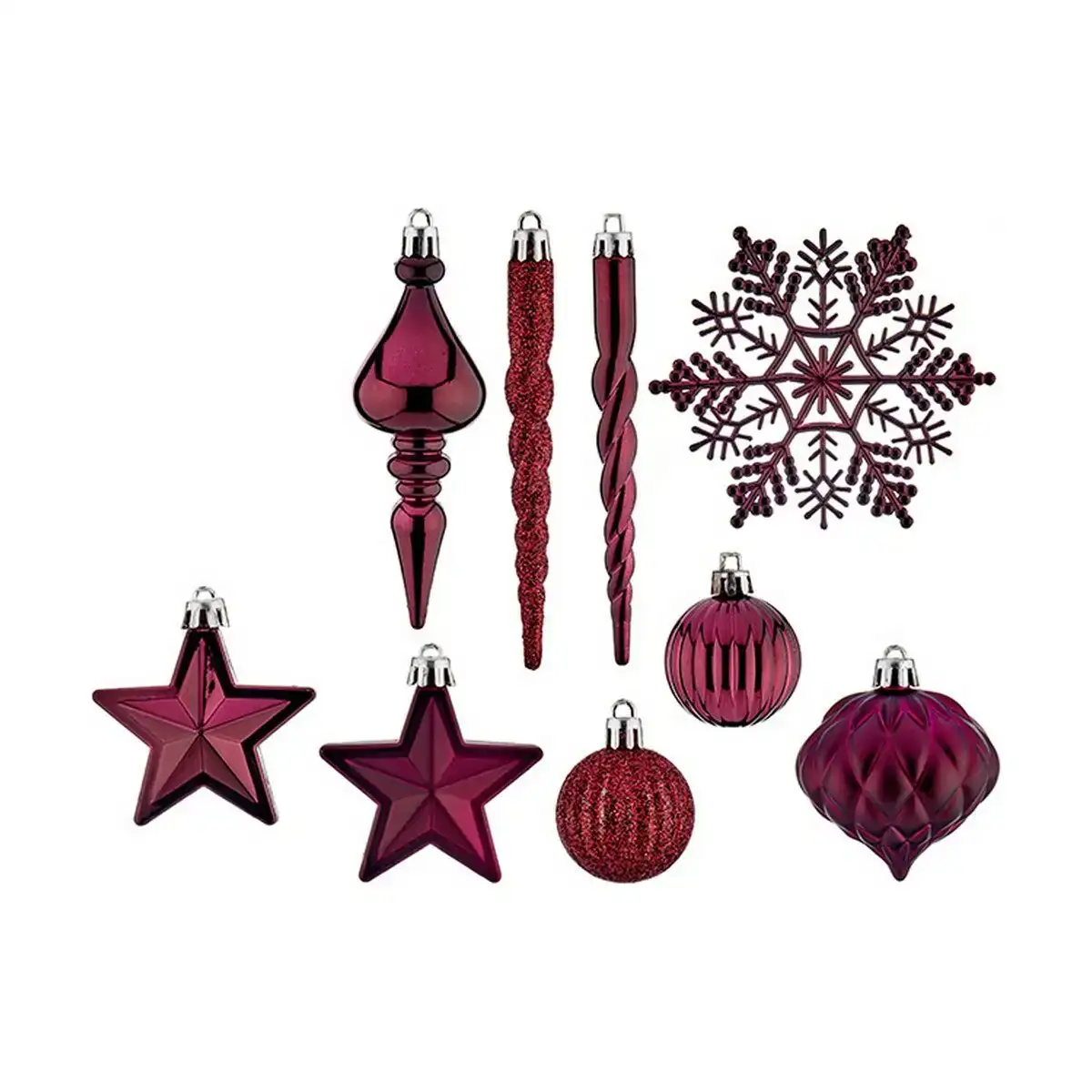Decorations de noel 32 pieces 12 x 30 x 30 cm violet pvc_8395. Bienvenue chez DIAYTAR COTE D'IVOIRE - Où le Shopping Devient un Plaisir. Découvrez notre boutique en ligne et trouvez des trésors qui égaieront chaque jour de votre vie.