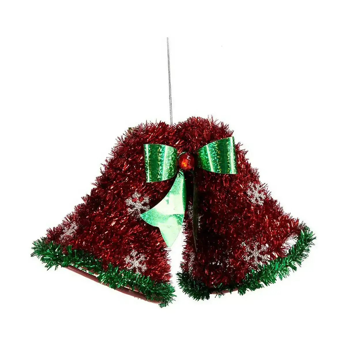 Decorations de noel cloches 13 5 x 10 x 21 cm rouge blanc vert_3014. DIAYTAR COTE D'IVOIRE - Où la Tradition s'Harmonise avec le Moderne. Parcourez notre gamme diversifiée et choisissez des produits qui révèlent l'âme du Côte d'Ivoire.