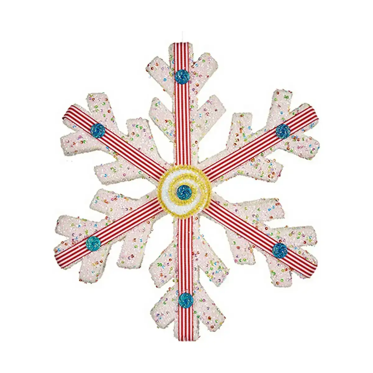 Decorations de noel flocons de neige 27 x 6 x 30 cm rouge blanc synthetique_9476. DIAYTAR COTE D'IVOIRE - Votre Destination de Shopping Authentique au Côte d'Ivoire. Plongez dans notre boutique en ligne pour découvrir des produits qui célèbrent la riche culture et l'artisanat du pays.