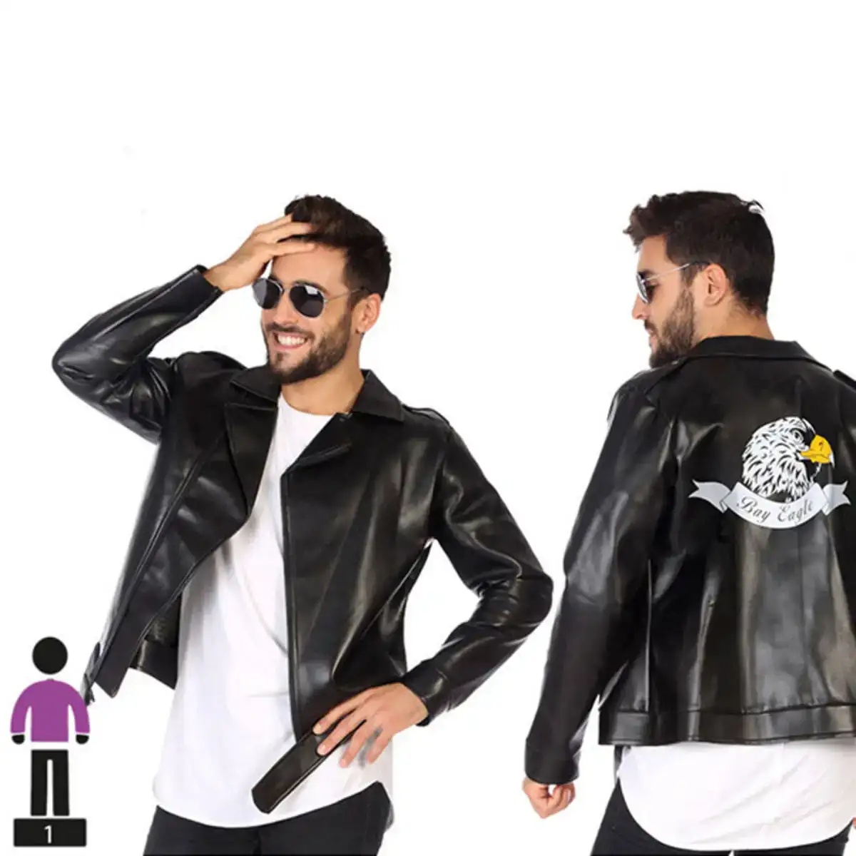 Deguisement pour adultes noir annees 50 1 pcs _1895. DIAYTAR COTE D'IVOIRE - Votre Escale Shopping incontournable. Explorez notre boutique en ligne et dénichez des trésors qui reflètent la richesse culturelle et la modernité du Côte d'Ivoire.