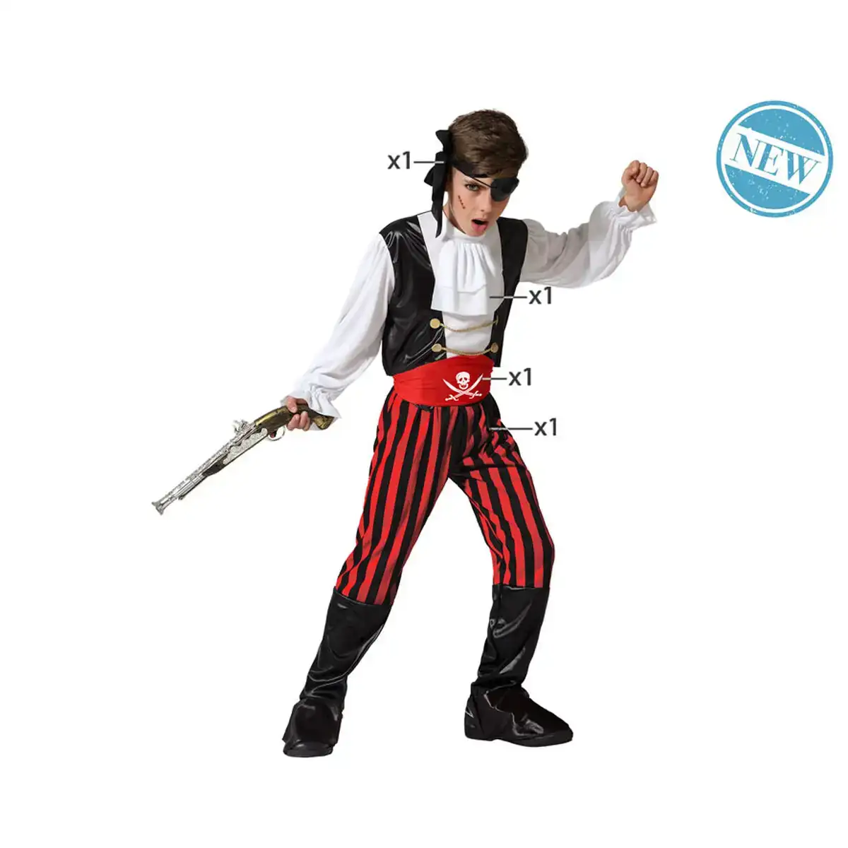 Deguisement pour enfants pirate 7 9 ans multicouleur_2350. DIAYTAR COTE D'IVOIRE - L'Art du Shopping Éclairé. Naviguez à travers notre plateforme intuitive et découvrez une variété d'articles soigneusement sélectionnés pour répondre à vos besoins et à vos envies.