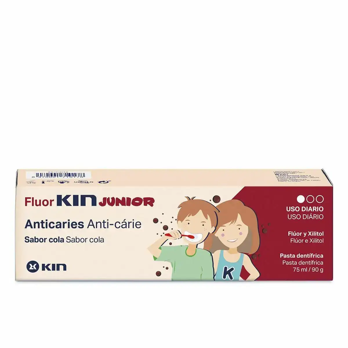 Dentifrice Kin Fluorkin Junior Queue (75 ml)