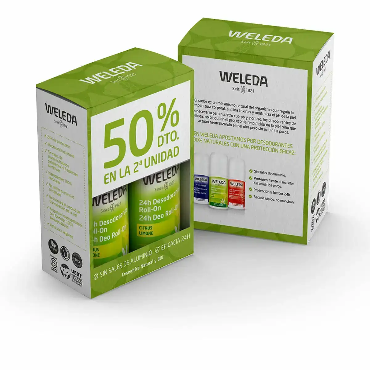 Deodorant roll on weleda citrique 2 x 50 ml 24 heures_4627. DIAYTAR COTE D'IVOIRE - Votre Plateforme Shopping Engagée. Explorez notre catalogue et choisissez des produits qui reflètent notre dévouement envers la qualité et la satisfaction du client.