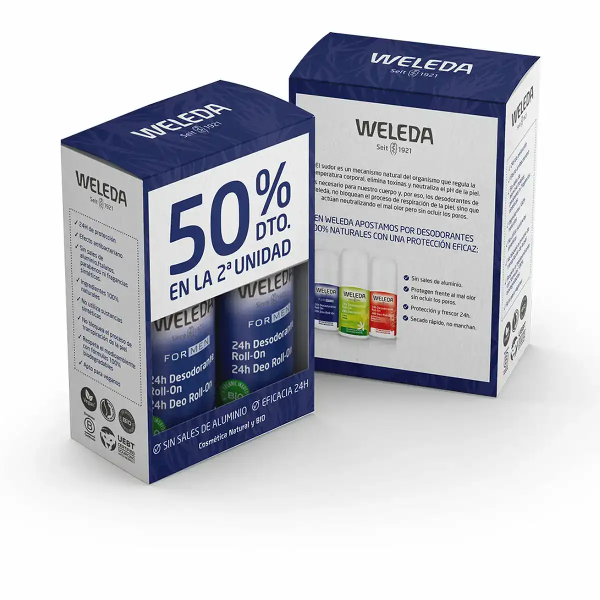 Deodorant roll on weleda for men 2 x 50 ml 24 heures_8942. DIAYTAR COTE D'IVOIRE - Votre Plateforme pour un Shopping Inspiré. Explorez nos offres variées et découvrez des articles qui stimulent votre créativité et embellissent votre vie.