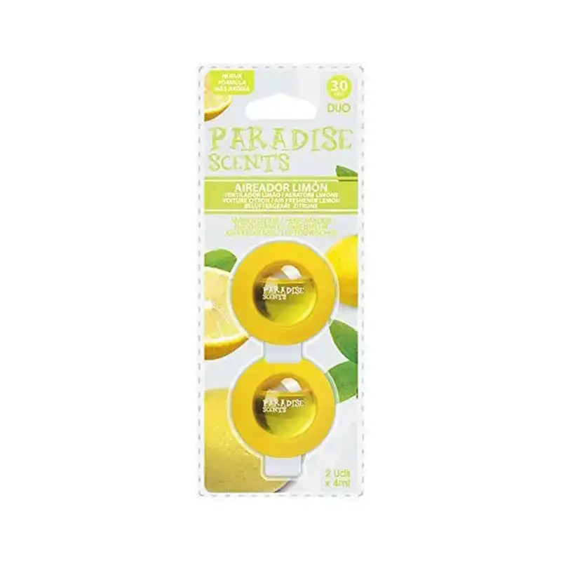 Desodorisant pour voiture paradise scents duo citron 2 uds _1324. Bienvenue chez DIAYTAR COTE D'IVOIRE - Où le Shopping Devient un Plaisir. Découvrez notre boutique en ligne et trouvez des trésors qui égaieront chaque jour de votre vie.