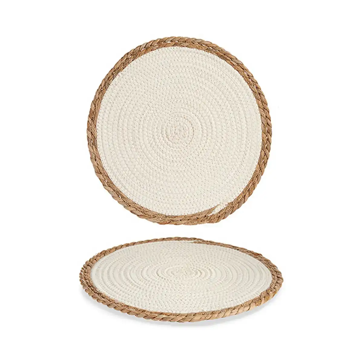 Dessous de plat blanc marron 35 x 1 x 35 cm naturel blanc_5091. DIAYTAR COTE D'IVOIRE - Votre Destination pour un Shopping Inoubliable. Naviguez à travers notre catalogue et choisissez des produits qui vous marquent par leur originalité.