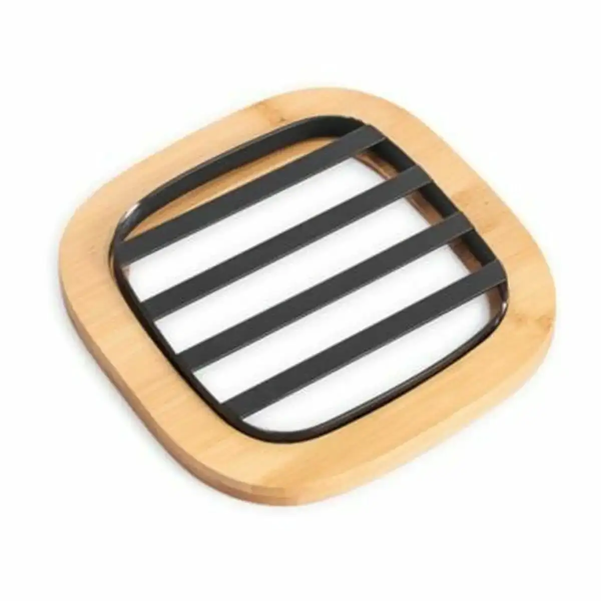 Dessous de plat dkd home decor 17 x 17 x 1 cm naturel noir acier_8361. DIAYTAR COTE D'IVOIRE - Où Chaque Sélection est une Victoire. Découvrez notre boutique en ligne et trouvez des articles qui vous rendent la vie plus belle, un choix à la fois.