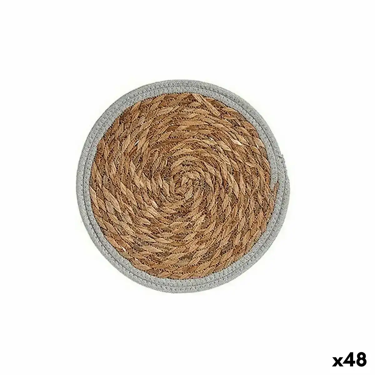 Dessous de plat o 30 cm naturel gris fibre naturelle 48 unites _7852. DIAYTAR COTE D'IVOIRE - Votre Escapade Shopping Virtuelle. Explorez notre boutique en ligne et dénichez des trésors qui évoquent la culture et le savoir-faire sénégalais, un clic à la fois.