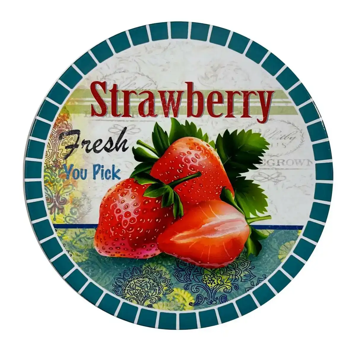 Dessous de plat versa fraise ceramique 20 x 20 cm _5214. DIAYTAR COTE D'IVOIRE - L'Art de Vivre avec Authenticité. Explorez notre gamme de produits artisanaux et découvrez des articles qui apportent une touche unique à votre vie.